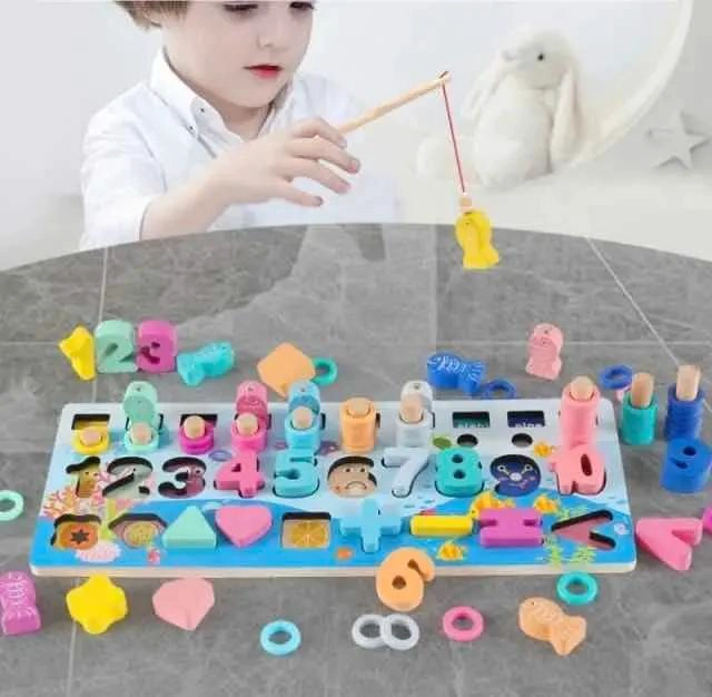 JUGUETE DE MADERA PARA PESCA MAGNE TICA IDEAL PARA NIÑOS - 5