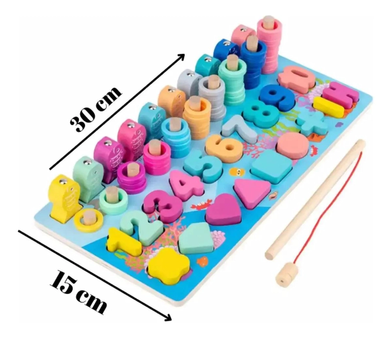 JUGUETE DE MADERA PARA PESCA MAGNE TICA IDEAL PARA NIÑOS - 8