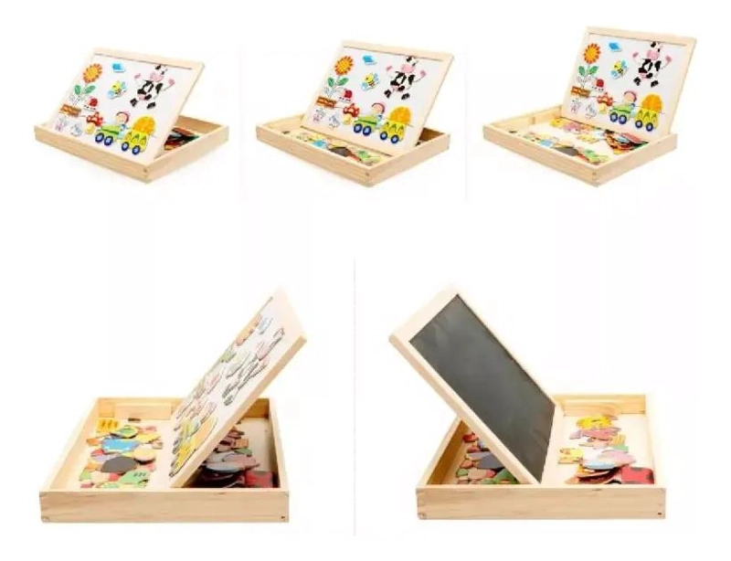 PIZARRA MAGNE TICA DIDACTICA DE MADERA PARA NIÑOS - 8