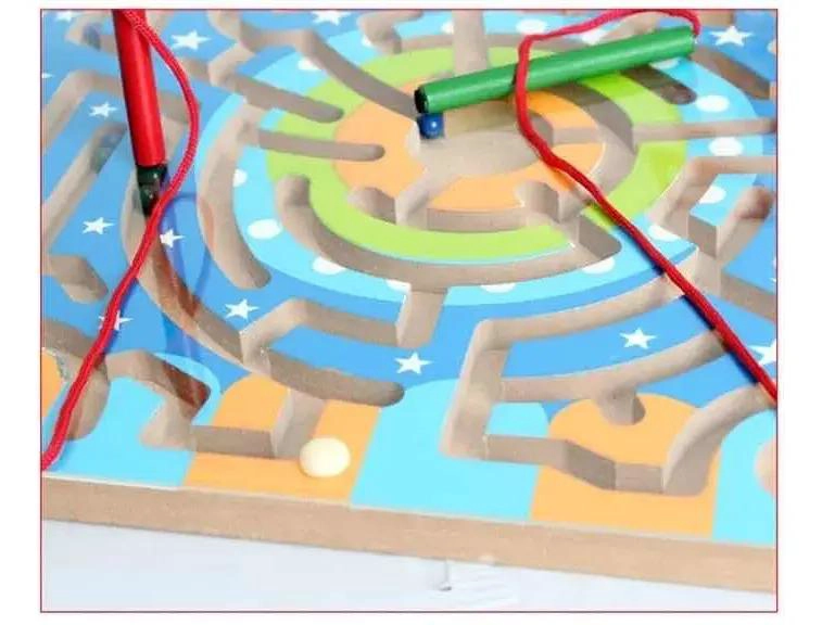 LABERINTO MAGNE TICO DE MADERA PARA NIÑOS CON CUENTAS - 3