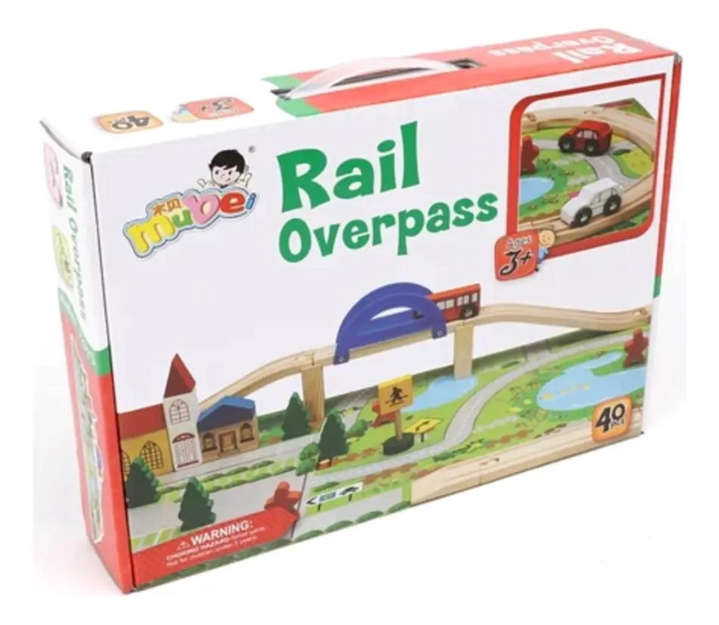 PISTA DE AUTO DE MADERA PARA NIÑOS DE 2 A 4 AÑOS - 2