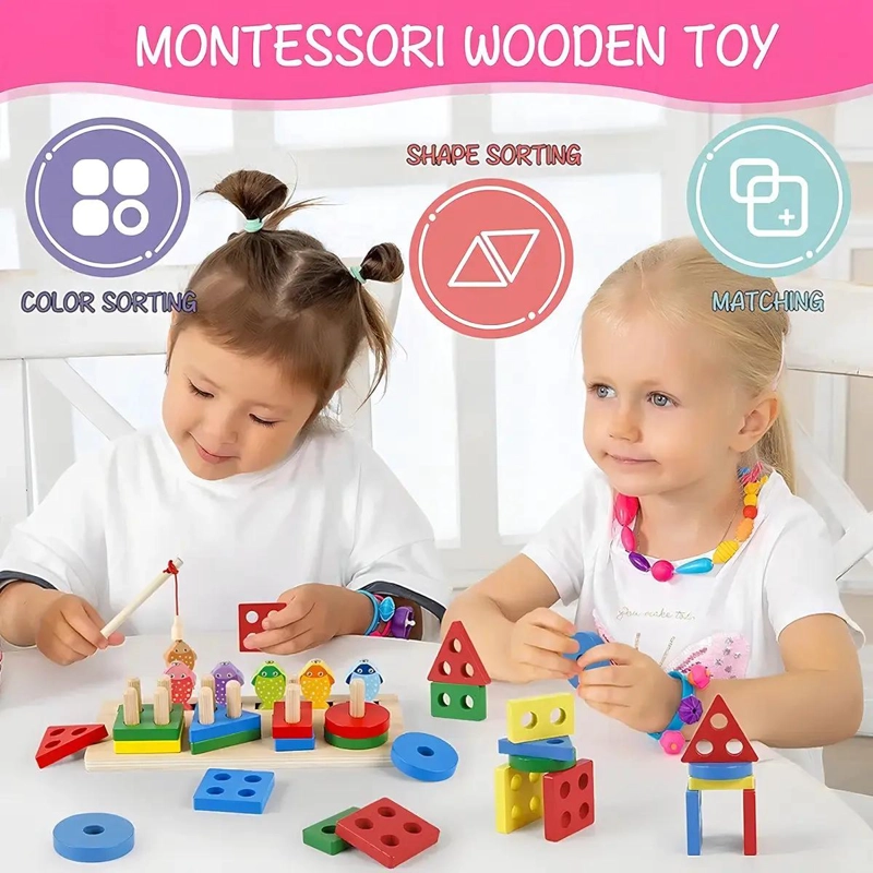 JUEGO EDUCATIVO DE PESCA MAGNE TICO Y ENCAJE PARA NIÑOS - 6