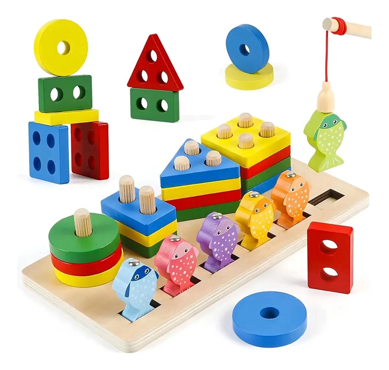 JUEGO EDUCATIVO DE PESCA MAGNE TICO Y ENCAJE PARA NIÑOS - 7