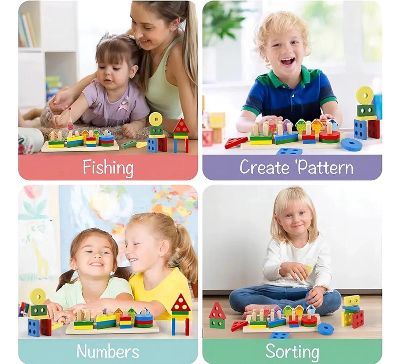 JUEGO EDUCATIVO DE PESCA MAGNE TICO Y ENCAJE PARA NIÑOS - 8