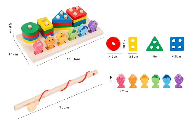 JUEGO EDUCATIVO DE PESCA MAGNE TICO Y ENCAJE PARA NIÑOS - 9