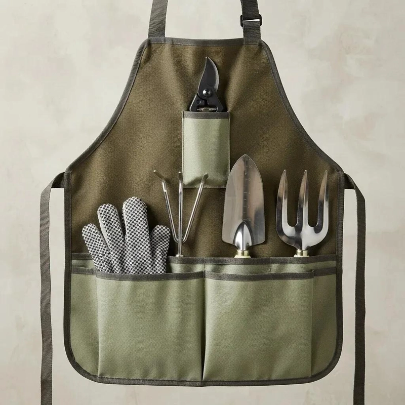 DELANTAL DE JARDINERIA IMPERMEABLE CON BOLSILLOS PRACTICOS - 10