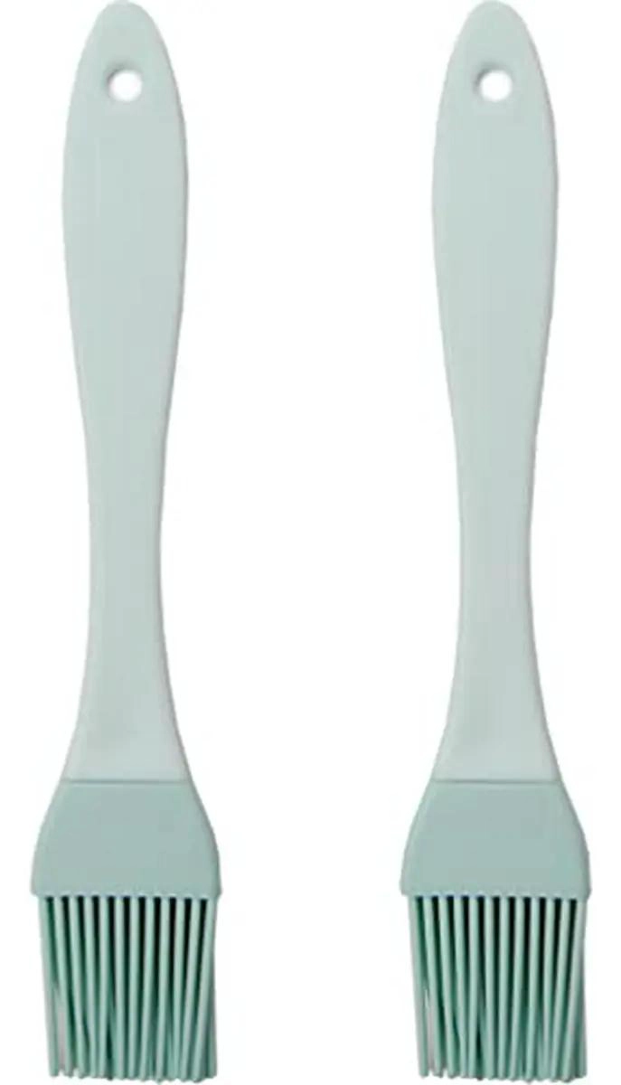 SET DE 2 PINCELES DE COCINA DE SILICONA COLOR VERDE CLARO APTOS PARA LAVAVAJILLA - 1