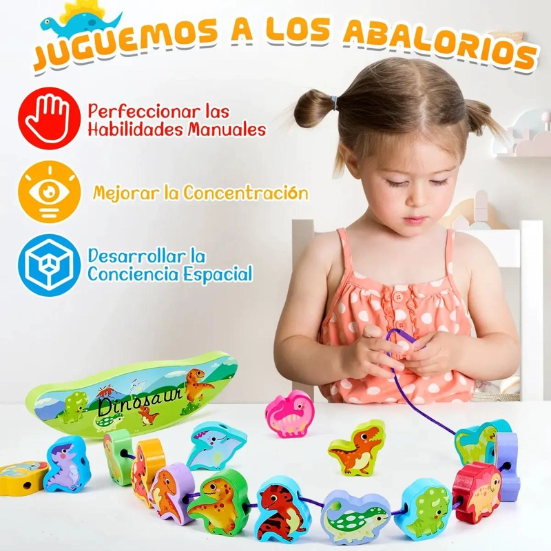 JUEGO DIDACTICO DE APILAMIENTO DE DINOSAURIOS PARA NIÑOS - 2