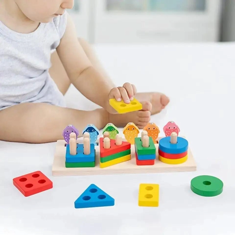 JUEGO DE PESCA DE MADERA PARA APRENDIZAJE INFANTIL - 5