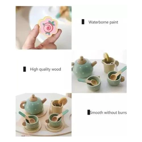 JUEGO DIDACTICO DE TE  EN MADERA CON ACCESORIOS PARA NIÑOS - 6