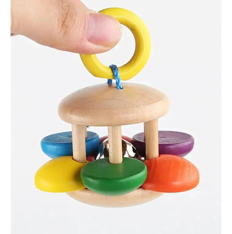 SET DE 4 SONAJEROS DE MADERA PARA ESTIMULACION TEMPRANA - 6