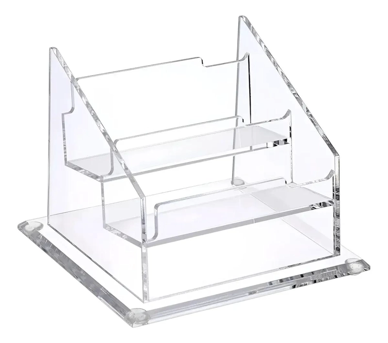 PORTA TARJETAS DE ACRILICO TRANSPARENTE PARA OFICINA - 1