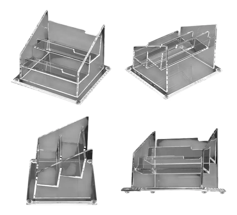 PORTA TARJETAS DE ACRILICO TRANSPARENTE PARA OFICINA - 3