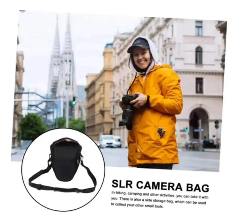BOLSO ACOLCHADO PARA CAMARA FOTOGRAFICA DSLR CON LENTE - 6