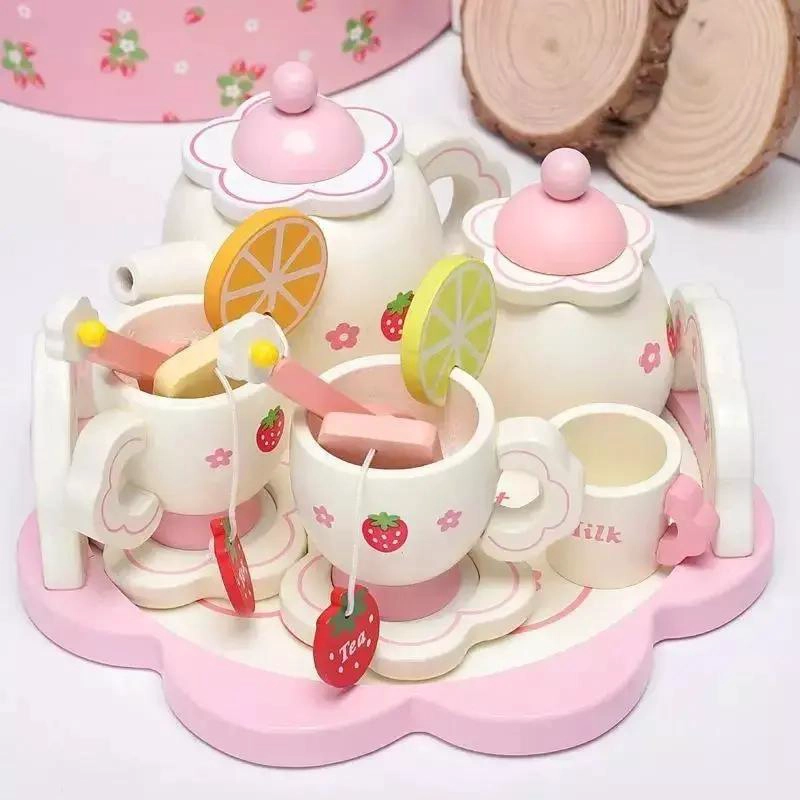JUEGO DE TE  MINIATURA DE MADERA PARA NIÑOS Y NIÑAS - 6