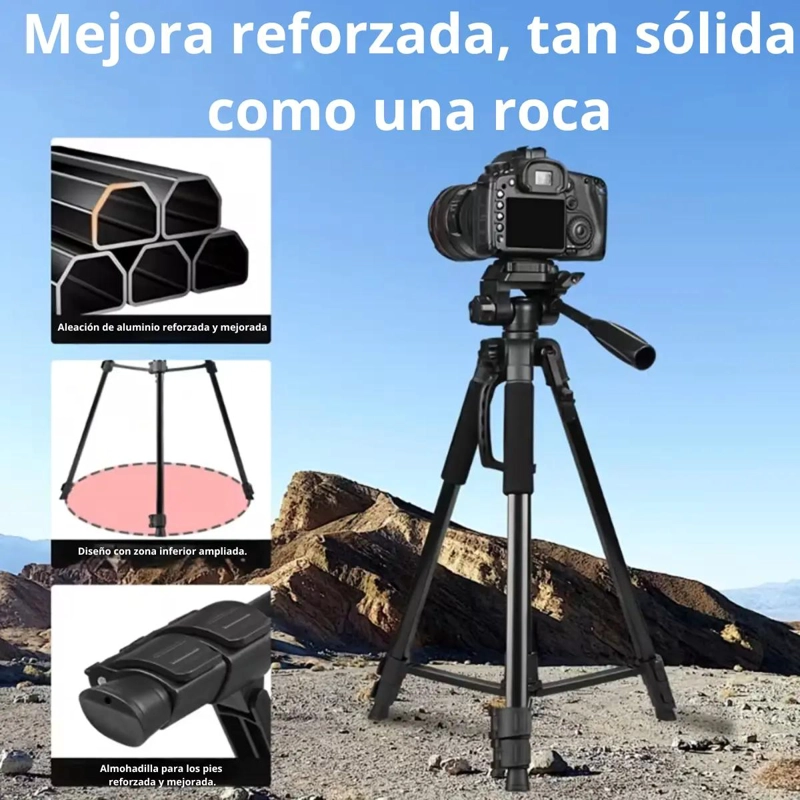 TRIPODE PROFESIONAL PARA CAMARAS Y SMARTPHONES DE 1.6 METROS - 7