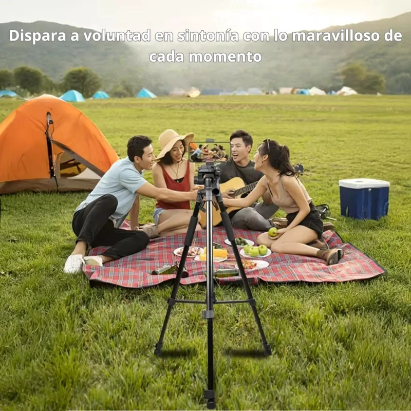 TRIPODE PROFESIONAL PARA CAMARAS Y SMARTPHONES DE 1.6 METROS - 9