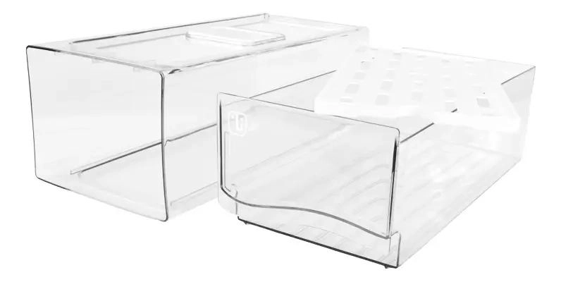 ORGANIZADOR DE REFRIGERADOR CON DRENAJE Y VENTILACION - 2