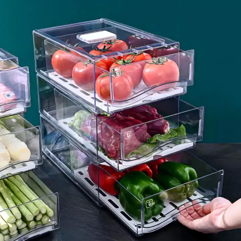 ORGANIZADOR DE REFRIGERADOR CON DRENAJE Y VENTILACION - 5