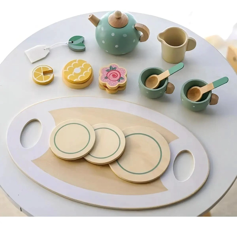 JUEGO DE TE  DE MADERA PARA NIÑOS, JUGUETE DIDACTICO IDEAL - 2