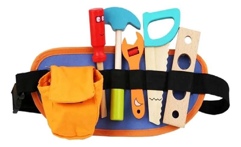 CINTURON DE HERRAMIENTAS PARA NIÑOS CON 14 PIEZAS - 10