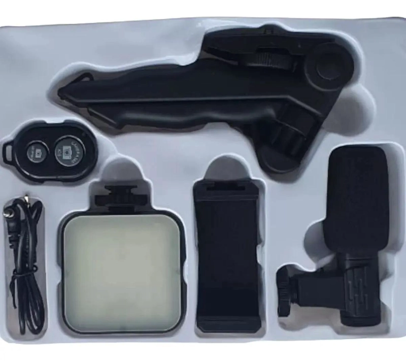 KIT DE GRABACION CON MICROFONO Y LUZ LED PARA VIDEOS - 5