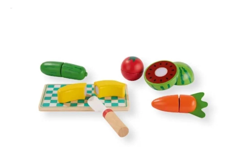 COCINA JUGUETE DIDACTICO DE MADERA CON FRUTAS Y VERDURAS - 2