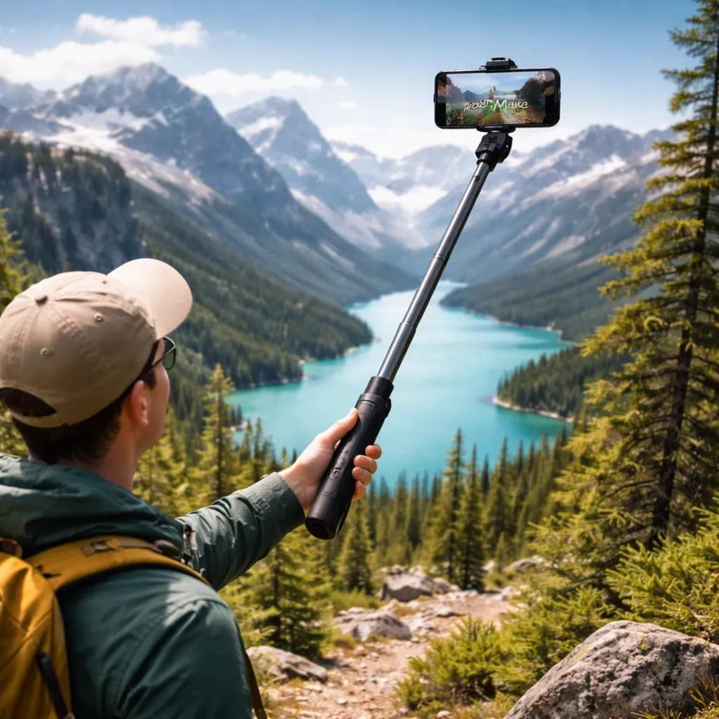 BASTON SELFIE TRIPODE 1.3M CON CONTROL REMOTO BLUETOOTH - 2