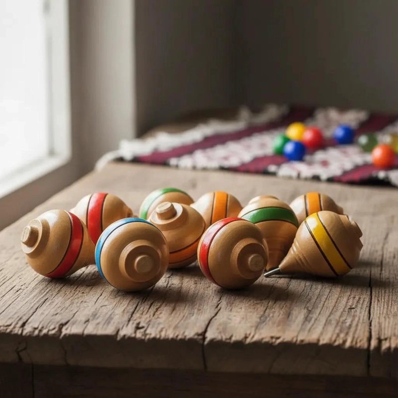 TROMPOS DE MADERA PARA JUEGOS CLASICOS Y DIVERSION FAMILIAR - 2