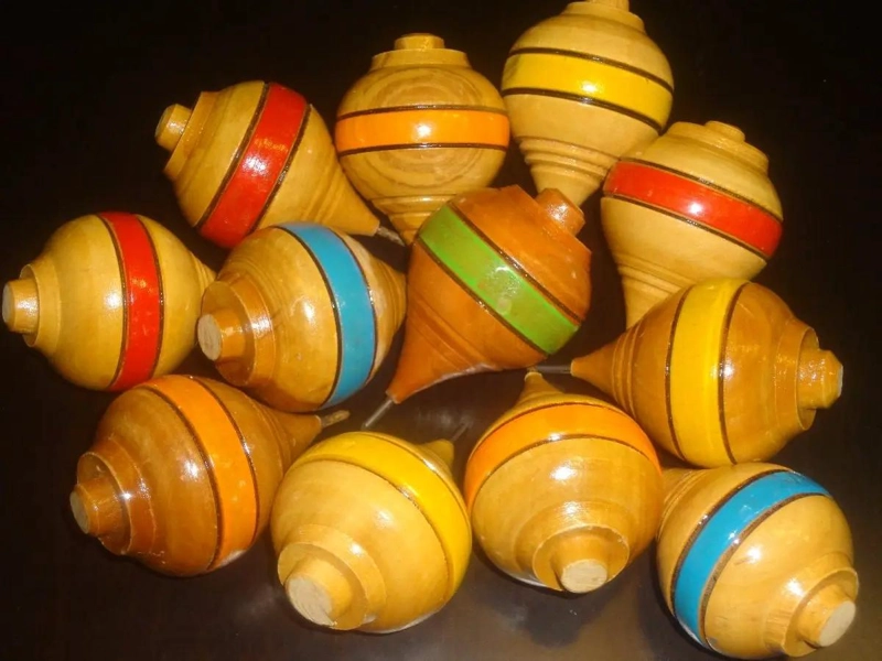 TROMPOS DE MADERA PARA JUEGOS CLASICOS Y DIVERSION FAMILIAR - 3