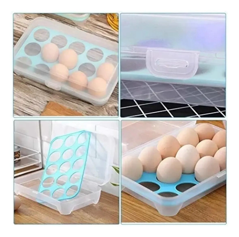 ORGANIZADOR DE HUEVOS PARA 15 UNIDADES EN PLASTICO ABS - 4