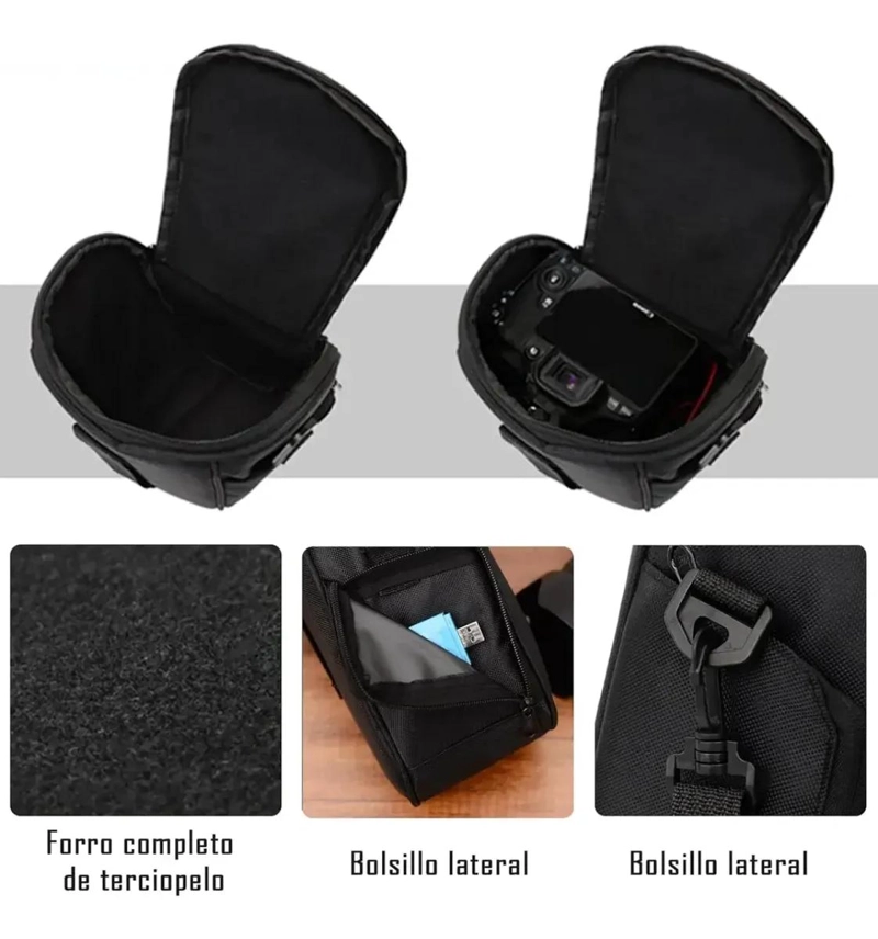 BOLSO PARA CAMARAS LENTE DSLR COMPACTO Y ELEGANTE - 4