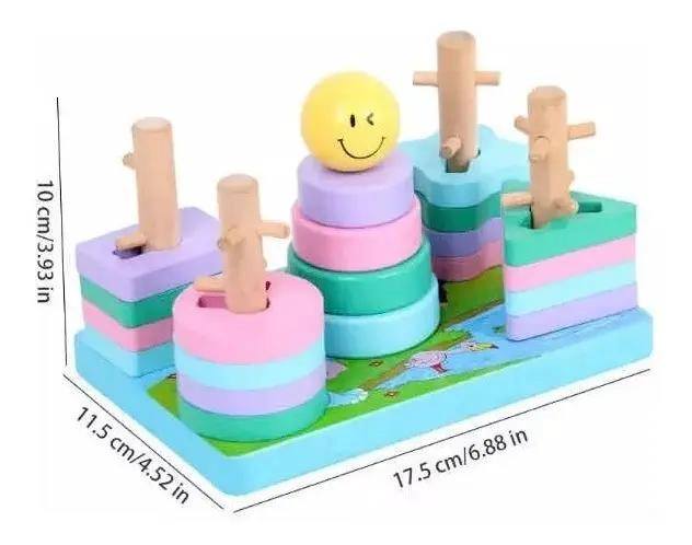 JUGUETE DIDACTICO DE MADERA PARA ESTIMULACION INFANTIL - 6