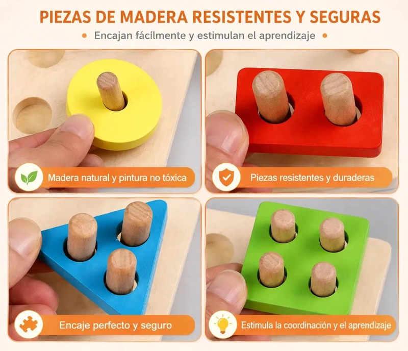 JUGUETE EDUCATIVO DE PESCA MAGNE TICA Y ENCAJE DE MADERA - 4