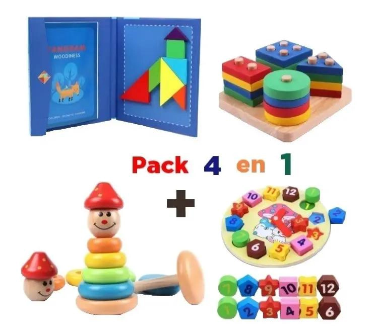 JUEGO DE MADERA PARA DESARROLLO DE MOTRICIDAD Y CREATIVIDAD - 2