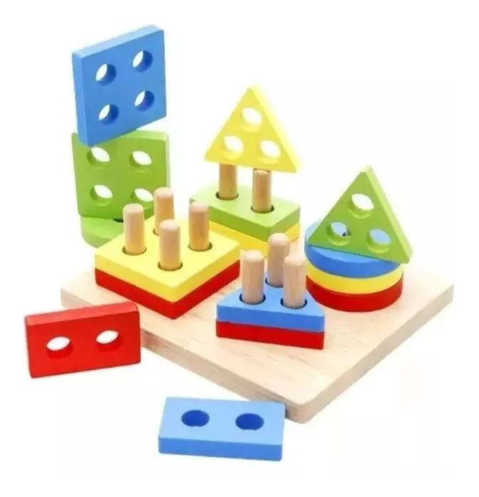 JUEGO DE MADERA PARA DESARROLLO DE MOTRICIDAD Y CREATIVIDAD - 6