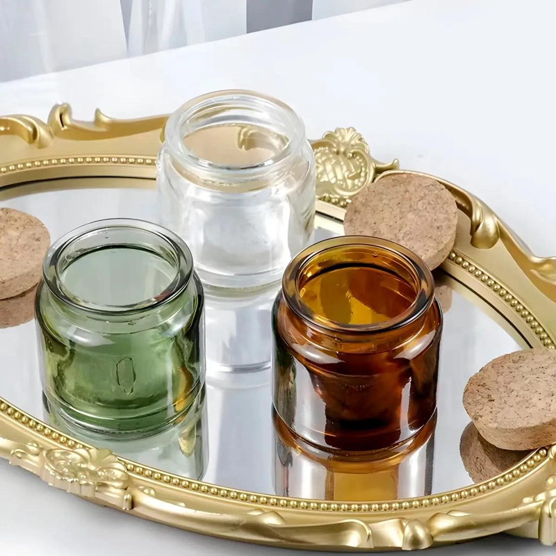 12 FRASCOS DE VIDRIO PORTA VELA CON TAPA DE CORCHO 100 ML - 3