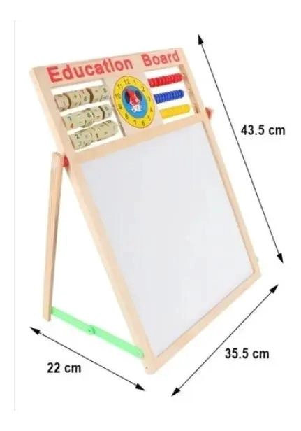 PIZARRA DOBLE MAGNE TICA INFANTIL CON ACCESORIOS EDUCATIVOS - 5