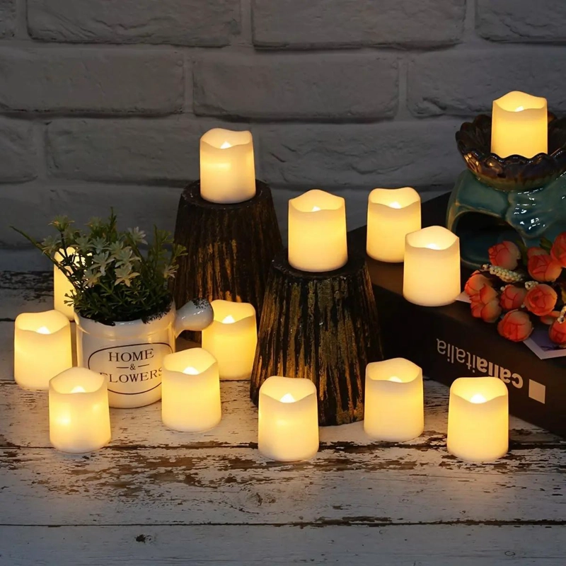 PACK DE 24 VELAS LED EFECTO LLAMA PARA DECORACION - 8