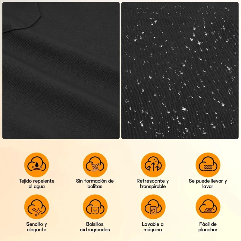 PACK DE 2 DELANTALES CORTOS IMPERMEABLES Y AJUSTABLES - 4