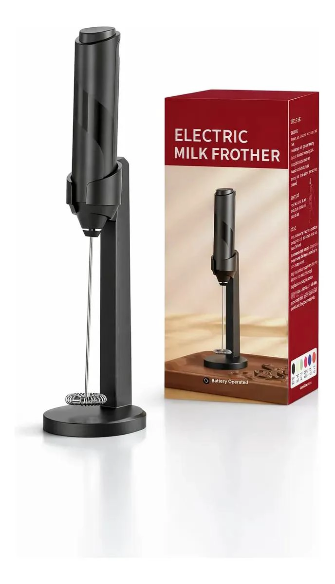 BATIDOR ESPUMADOR ELE CTRICO PORTATIL CON SOPORTE PARA LECHE - 1