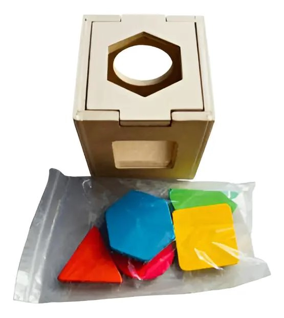 CAJA DE JUGUETE DE MADERA PARA APRENDIZAJE INFANTIL - 1