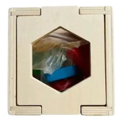 CAJA DE JUGUETE DE MADERA PARA APRENDIZAJE INFANTIL - 2