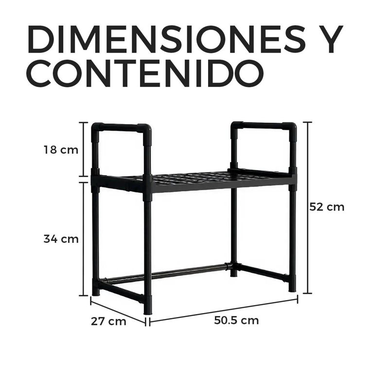 ESTANTE ORGANIZADOR DE COCINA PARA HORNO MICROONDAS Y UTENSILIOS - 4
