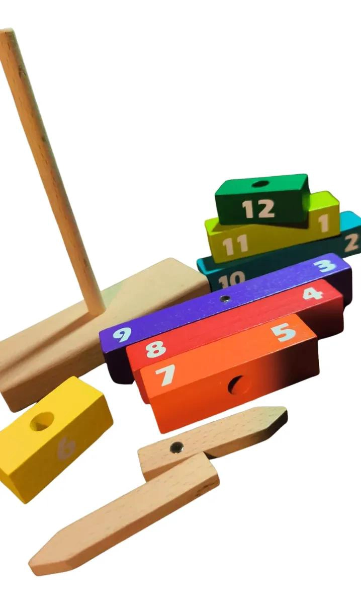 JUGUETE DIDACTICO DE MADERA PARA APRENDER A VER LA HORA - 2