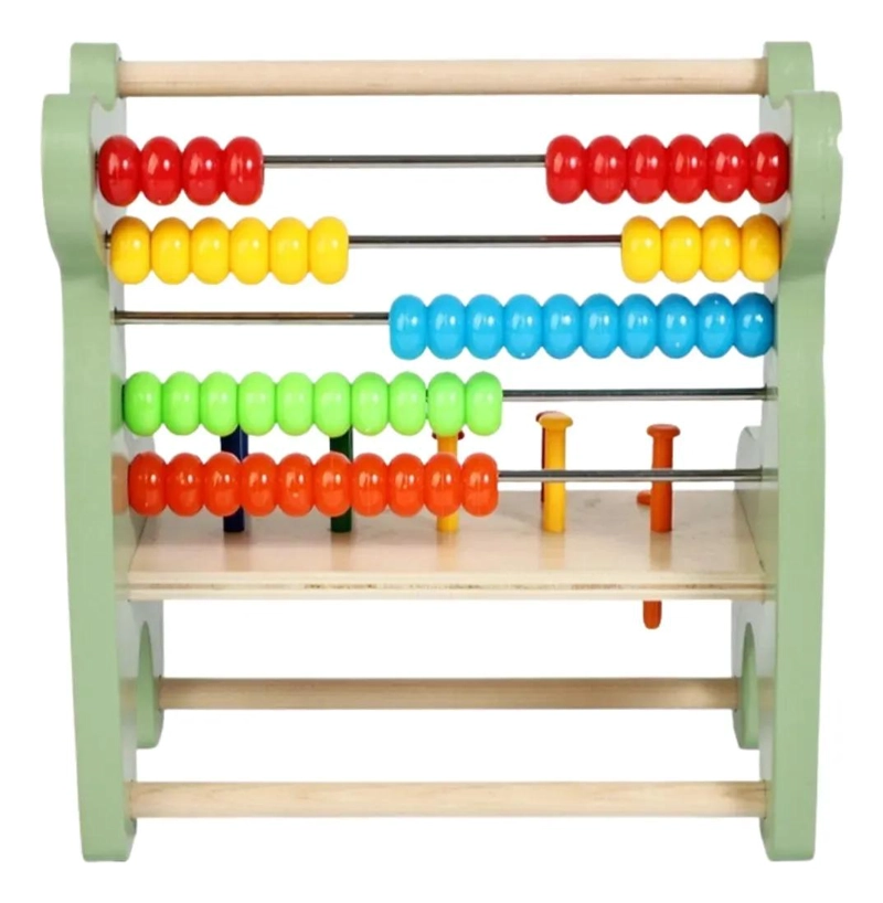 JUGUETE DIDACTICO DE MADERA JIRAFA AMARILLA PARA APRENDER MATEMATICAS - 5