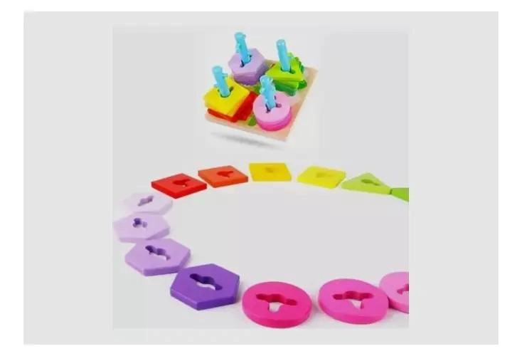 CUBO DIDACTICO DE APILACION Y ENCAJE PARA NIÑOS - 8