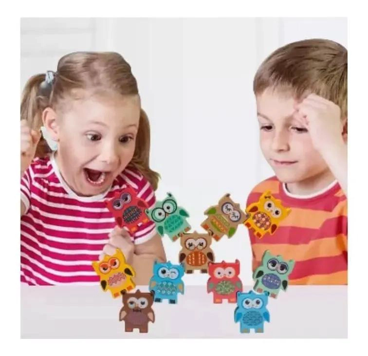 JUGUETE DE MADERA BUHO PARA JUEGO DE EQUILIBRIO INFANTIL - 4