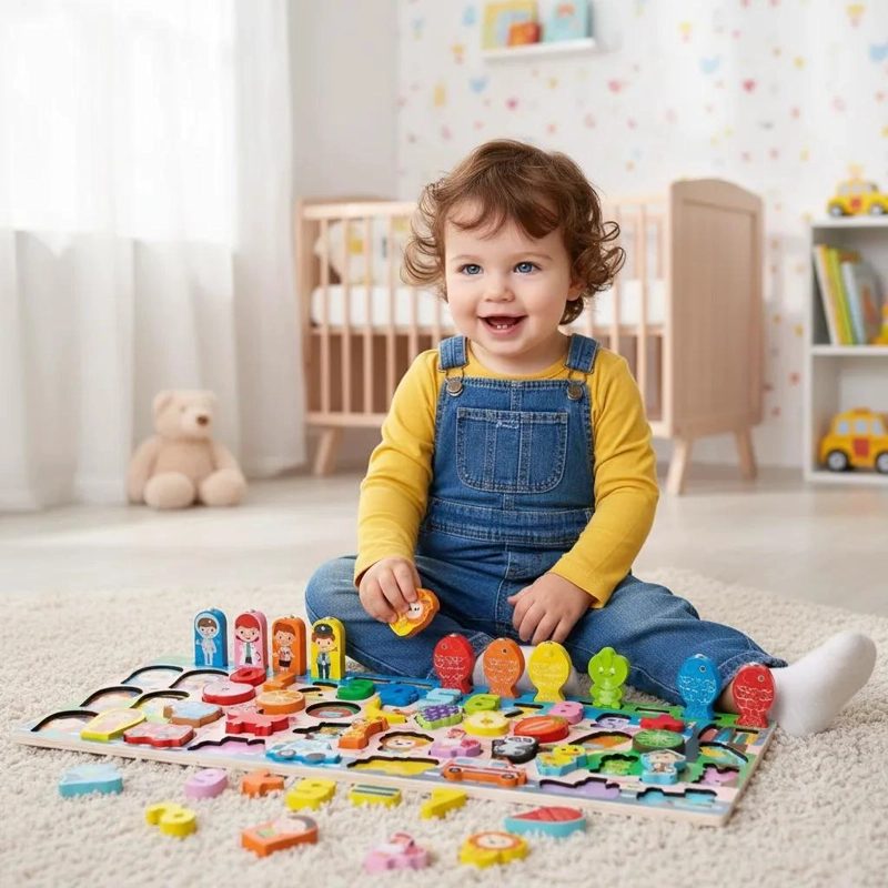 JUGUETE DIDACTICO DE MADERA CON NUMEROS Y ACTIVIDADES - 2