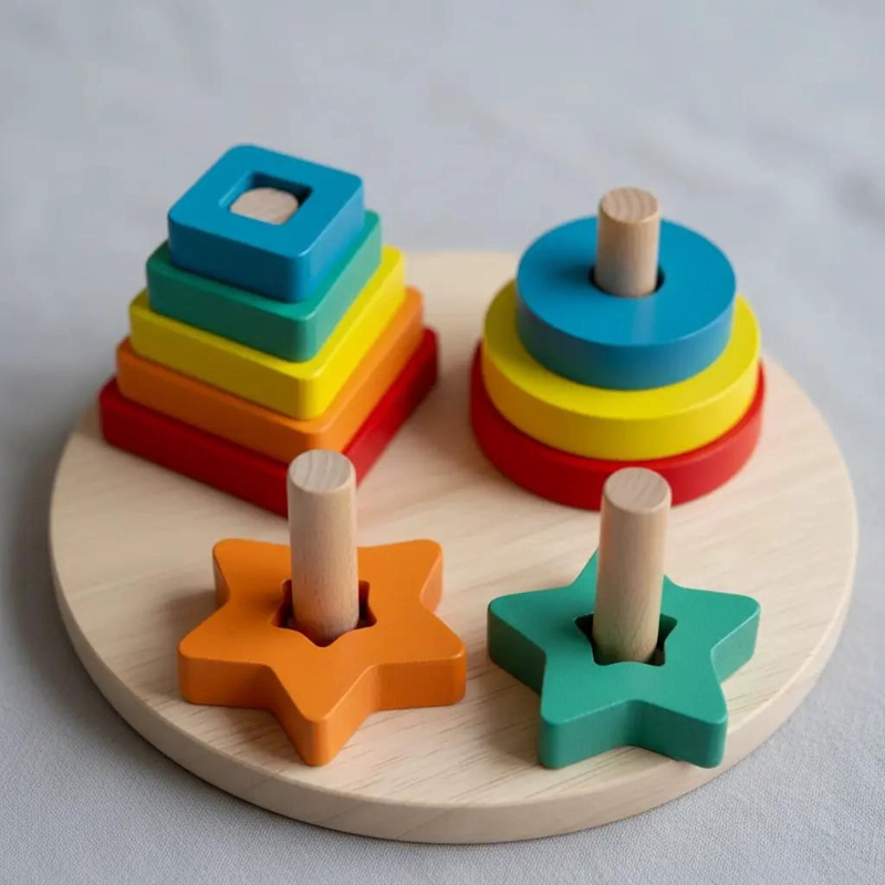 JUEGO DE MADERA PARA DESARROLLO DE MOTRICIDAD FINA - 1